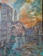 Schilderij Venetie, olieverf paletmes, nieuw., Ophalen