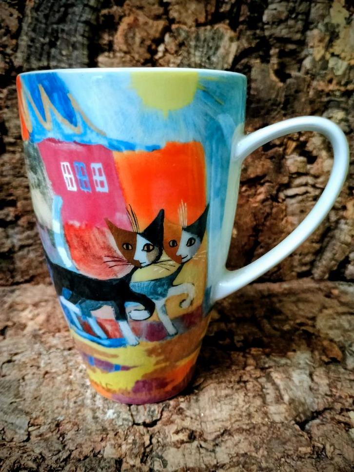 Tasse vintage en porcelaine Rosina Wachtmeister, Goebel, Collections, Porcelaine, Cristal & Couverts, Comme neuf, Autres types