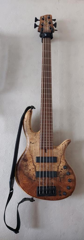 Basse Elrick gold series 5 cordes, Muziek en Instrumenten, Snaarinstrumenten | Gitaren | Bas, Zo goed als nieuw, 5-snarig, Ophalen