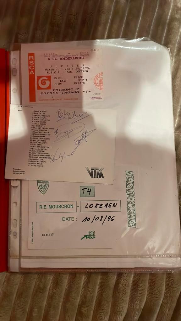 Handtekeningen vam voetballers van vroeger, Sport en Fitness, Voetbal, Gebruikt, Overige typen, Ophalen of Verzenden