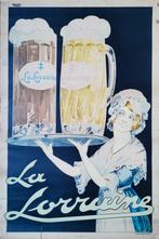 Oude lithografie voor bier La Lorraine, Ophalen