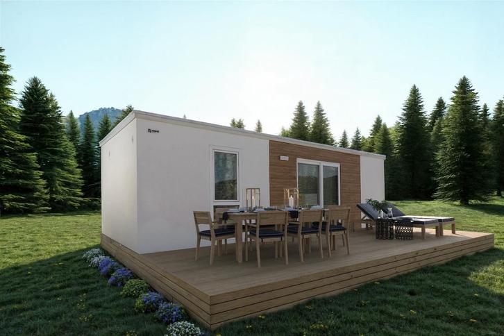 Nieuwste mobile homes (Airco-DG-Elec verwarming), Caravans en Kamperen, Stacaravans, meer dan 6, Verzenden