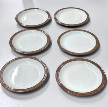 6X antiek servies Schotel schotels Denby zandsteen 16cm beschikbaar voor biedingen