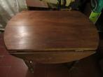Vintage bijzettafel, inklapbaar, in eik., Huis en Inrichting, Ophalen, Gebruikt, Rond, 60 cm of meer