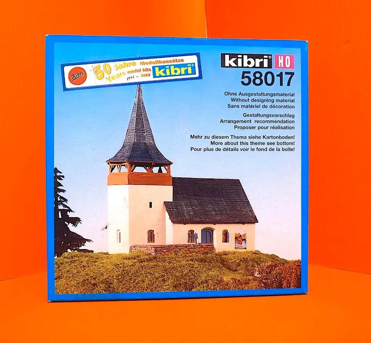Kerk voor bergdorp - Kibri 58017 - H0 - 1:87, Hobby en Vrije tijd, Modeltreinen | H0, Nieuw, Brug, Tunnel of Gebouw, Gelijkstroom of Wisselstroom