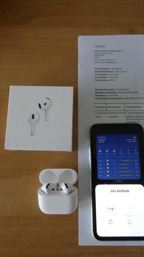 Airpods 4 met ANC (nieuw, met factuur en garantie), Audio, Tv en Foto, Hoofdtelefoons, Ophalen