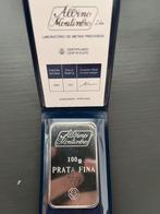 100 gram zilver baar  met certificaat Albino Moutinho, Timbres & Monnaies, Métaux nobles & Lingots, Enlèvement ou Envoi, Argent