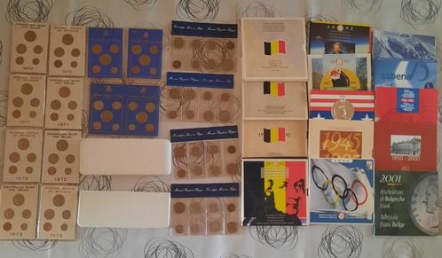Complete reeks fdc sets van België - 1970 - 2001, Postzegels en Munten, Munten | België, Setje, Zilver, Zilver, Ophalen of Verzenden