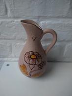 Beau vase céramique dessin floral. 18cm. Très bon état., Maison & Meubles, Enlèvement ou Envoi