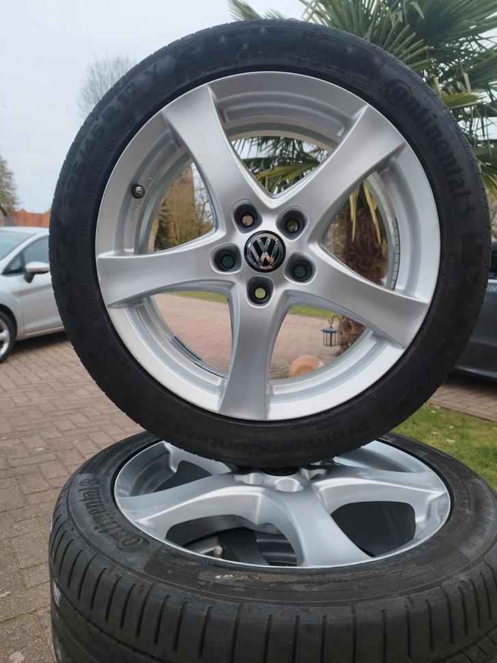 Zomerbanden Continental 225/45/R17 voor Volkswagen 5X112, Auto-onderdelen, Banden en Velgen, Velg(en), Zomerbanden, 17 inch, 225 mm