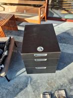 Zwarte bureau  ladenblok op wielen, Ophalen, Bureau