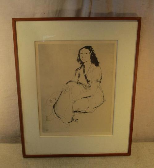 Prachtige Litho 'Mijn Vrouw' - Dries Van Den Broeck, Antiek en Kunst, Kunst | Litho's en Zeefdrukken, Ophalen of Verzenden