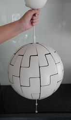 Space-age hanglamp bol wit/koperkleur 35 cm, Ophalen, Zo goed als nieuw