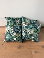 Set van 4 sierkussens 45x45 cm – tropische print – groen, Huis en Inrichting, Woonaccessoires | Kussens, Ophalen, Groen