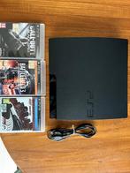 PS3 Slim 160 GB (+ 3 games), Ophalen, Met games, Zo goed als nieuw, Zonder controller