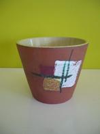 Mooie vintage fifties cache pot / bloempot, Intérieur, Rond, Utilisé, Moins de 25 cm