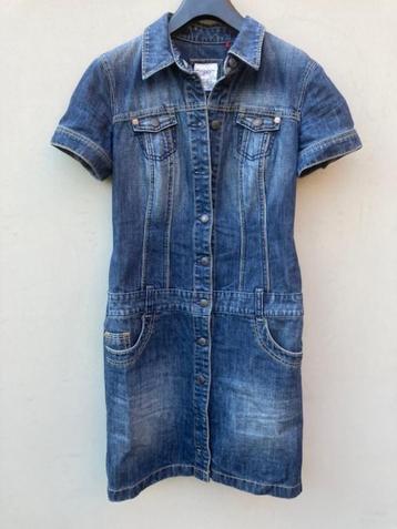 Vintage jaren 1990 blauwe denim jurk ESPRIT getailleerd mode beschikbaar voor biedingen