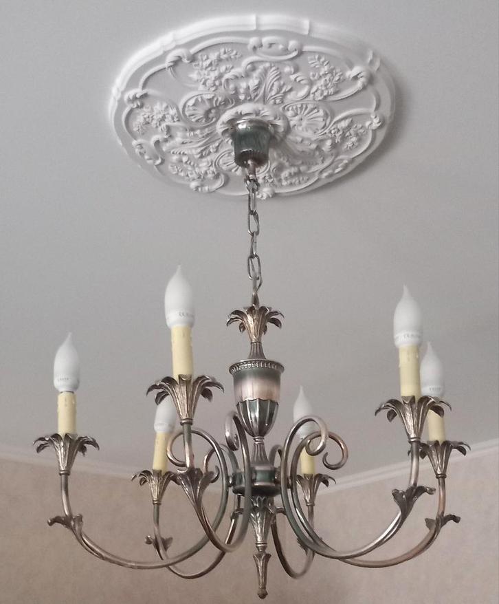 6 armige kroonluchter of hanglamp plafondlamp incl lampen, Huis en Inrichting, Lampen | Kroonluchters, Zo goed als nieuw, Ophalen