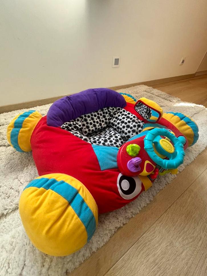 Playgro pluche auto (met stuur en muziekjes), Kinderen en Baby's, Speelgoed | Babyspeelgoed, Zo goed als nieuw, Auto, Met licht