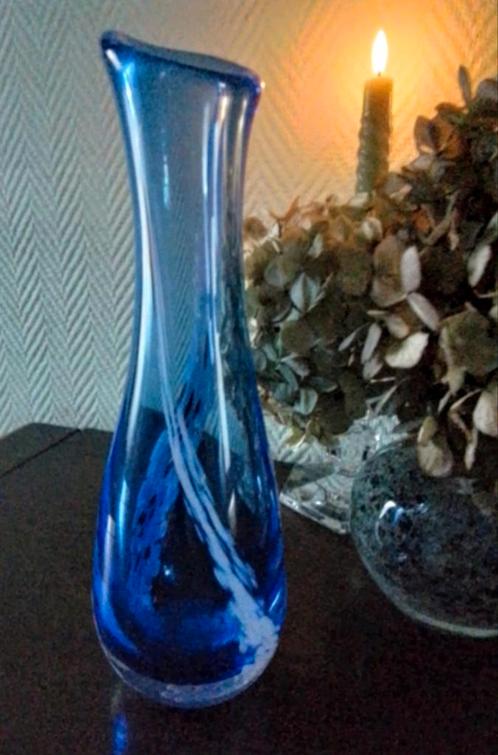 Vase bleu cristal, Antiek en Kunst, Antiek | Glaswerk en Kristal, Ophalen