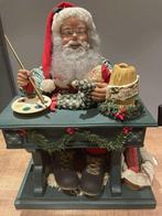 retro kerstbeeld - de kerstman die schilderd ., Diversen, Ophalen of Verzenden, Gebruikt