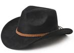 Cowboyhoed zwart en bruin Met Bruin gebreide band (Nieuw), Kleding | Heren, Hoeden en Petten, Ophalen of Verzenden, Nieuw, Hoed