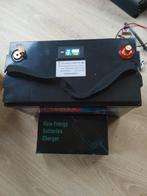 LiFePo4 accu 120Ah 12V nieuw met lader, Ophalen of Verzenden, Nieuw