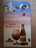 Poster kriek lambic primeur 1995 brouwerij Belle Vue, Collections, Marques de bière, Enlèvement ou Envoi, Comme neuf