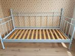 metalen 1 persoonsbed ZONDER lattenbodem, Huis en Inrichting, Slaapkamer | Bedden, Ophalen, 90 cm, Eenpersoons, Blauw