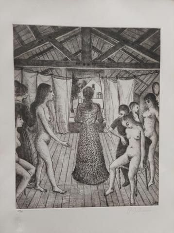 Lithographie de Paul Delvaux, Enlèvement