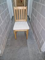 2 houten stoelen met zitkussen en overtrek, Huis en Inrichting, Twee, Gebruikt, Hout, Ophalen