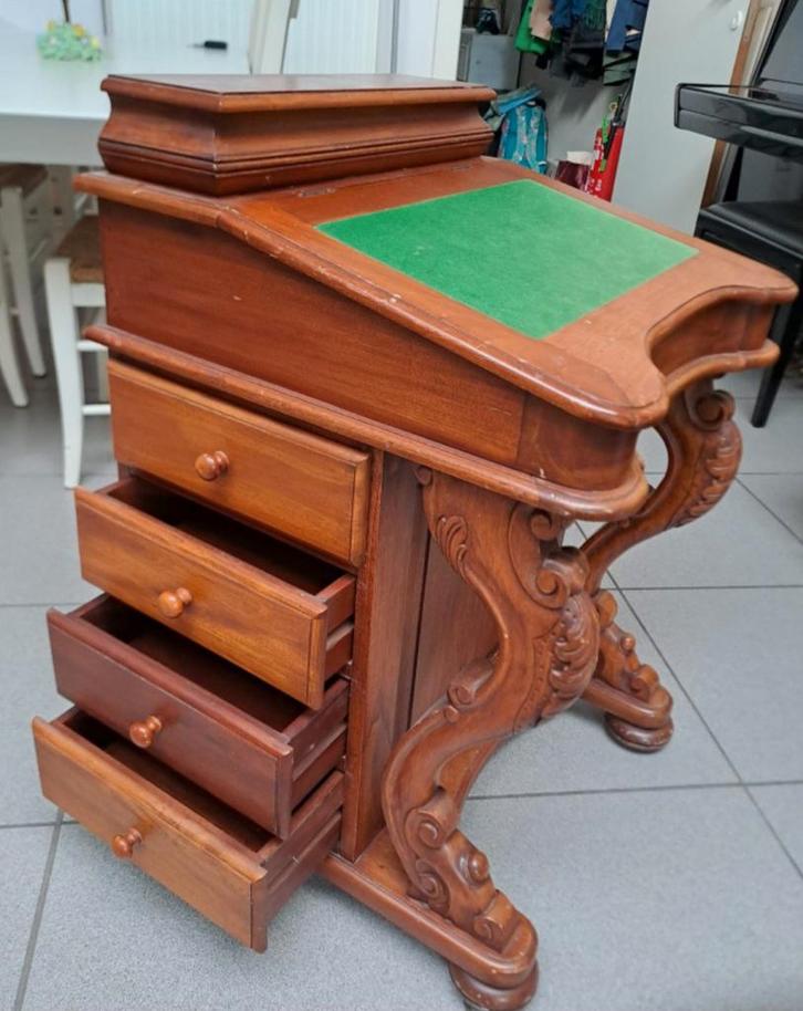 Vol houten antieke davenport bureautje, Antiek en Kunst, Antiek | Kantoor en Zakelijk, Ophalen