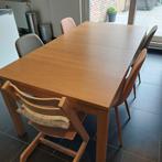 Uitschuifbare eettafel, Huis en Inrichting, Tafels | Eettafels, Ophalen, Gebruikt, 50 tot 100 cm, Vijf personen of meer