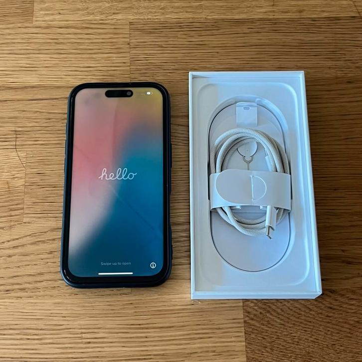 iPhone 16 zwart 128 GB - 100% batterij, Telecommunicatie, Mobiele telefoons | Apple iPhone, Zo goed als nieuw, 128 GB, Zonder abonnement