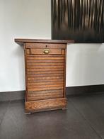 Eiken tambourkast met sleutel – Art Deco stijl, ca. 1920, Antiek en Kunst, Ophalen