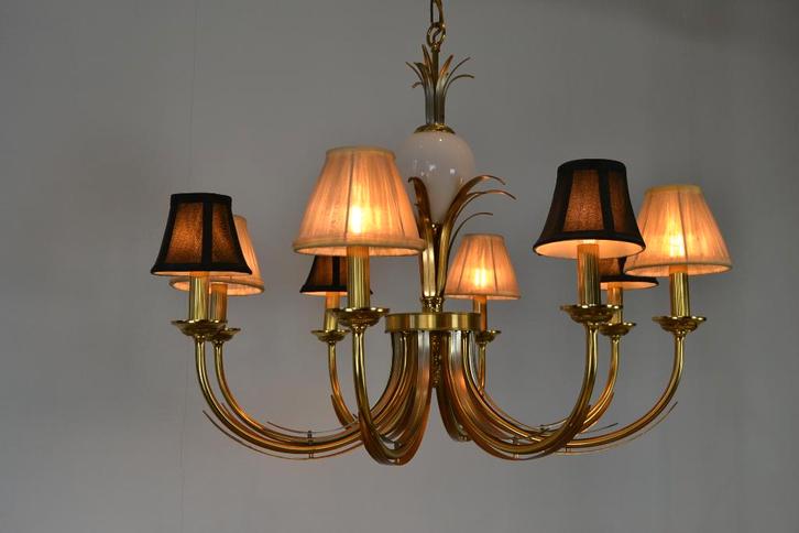 Lampe suspendue vintage en verre à motif d'œuf d'autruche, Antiquités & Art, Antiquités | Éclairage, Enlèvement