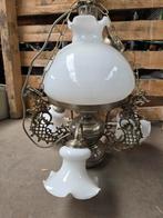 Grande lampe lustre ancienne en brocante vintage, Enlèvement ou Envoi