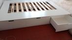 Lit avec rangement Ikea, 210 cm, Comme neuf, Enlèvement, Blanc