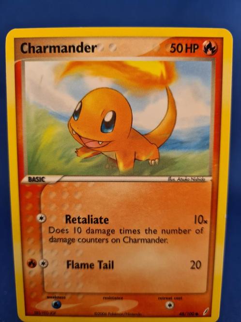 Charmander 48/100 - Crystal Guardians, Hobby en Vrije tijd, Verzamelkaartspellen | Pokémon, Zo goed als nieuw, Verzenden