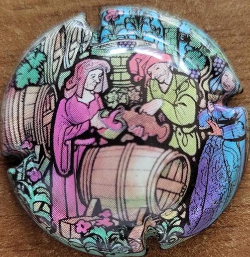 Champagnecapsule van VIGNERONS glas-in-loodramen nr 731c, Verzamelen, Wijnen, Nieuw, Champagne, Frankrijk, Ophalen of Verzenden