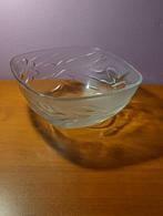 Covetro ingelegde glazen saladeschaal met bloemen 23,5cm, Antiek en Kunst, Ophalen