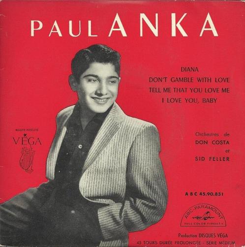 Paul Anka ‎– Diana Ep (1957), CD & DVD, Vinyles Singles, Utilisé, EP, Pop, 7 pouces, Enlèvement ou Envoi