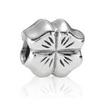 Pandora bedel klavertje vier, 1 bracelet à breloques, Enlèvement ou Envoi, Argent, Pandora