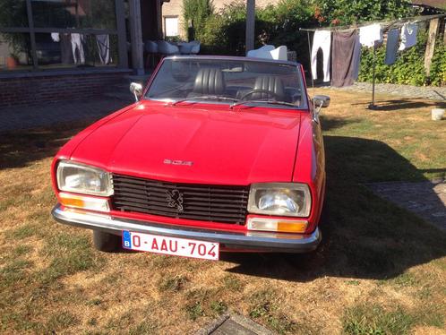 Peugeot 304S cabrio, Auto's, Oldtimers, Particulier, Radio, Peugeot, Benzine, Cabriolet, 2 deurs, Handgeschakeld, Rood, Bruin