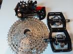 12 speed shimano- dealeur deore- klikpedaal gineyea, Fietsen en Brommers, Fietsonderdelen, Ophalen, Zo goed als nieuw