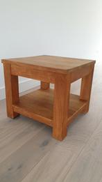 Teak salontafel/ bijzettafel, Gebruikt, Landelijk, 45 tot 60 cm, Minder dan 55 cm