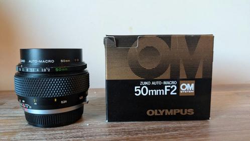 Olympus OM 50mm F2 auto-macro zuiko, Audio, Tv en Foto, Foto | Lenzen en Objectieven, Zo goed als nieuw, Ophalen of Verzenden