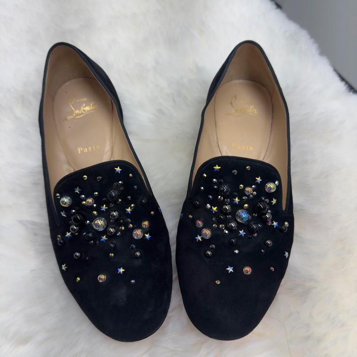 Chausures christian Louboutin, Kleding | Dames, Schoenen, Zo goed als nieuw, Schoenen met lage hakken, Zwart, Ophalen of Verzenden