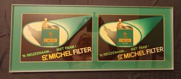 Vintage sigaretten reclame St-Michel - kader - OPRUIMING! beschikbaar voor biedingen