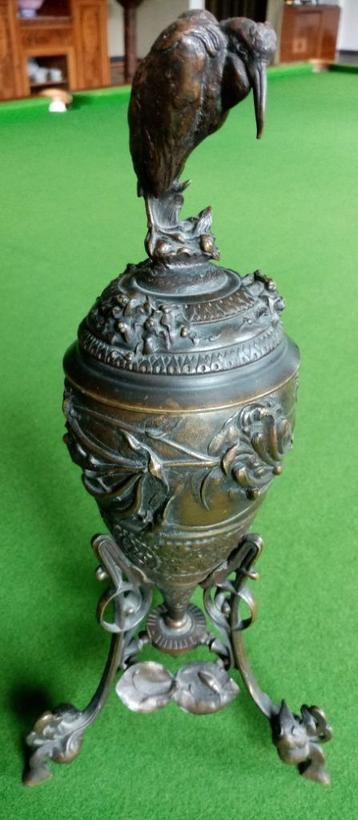 coupe bronze ovoide cassolette Auguste Cain art nouveau